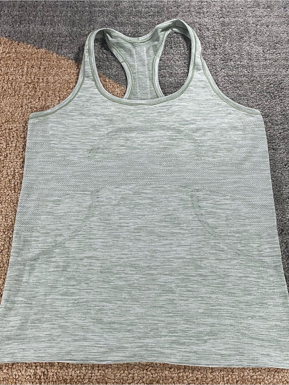 Lululemon Swiftly Tech Racerback Heather Green Sz 12 EUC